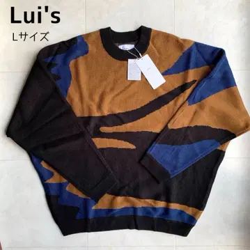 [택 포함 새상품] Lui's 루이스 마블 패턴 니트 L 오버 사이즈
