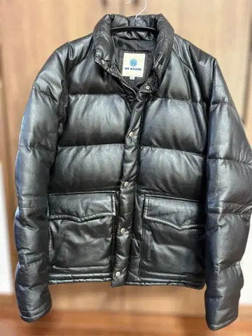 ON BOARD 가죽 다운 자켓 소가죽 다운 60% 블랙 M