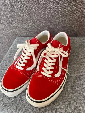 Vans 레드 스웨이드 스니커즈