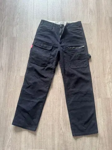 BEN DAVIS 블랙 카고 팬츠 고릴라 컷