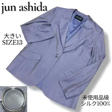 미사용품급 광택감 준 아시 다 실크 100% 테일러드 자켓 13호