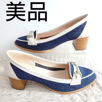 새상품급 DIANA 다이애나 일본제 데님 비트 펌프스 신발 23.5