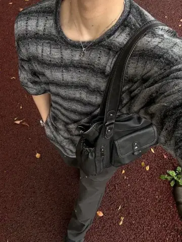 RADIANT See-through damage border knit