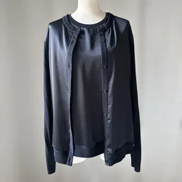 HERNO 블랙 가디건 앙상블 42