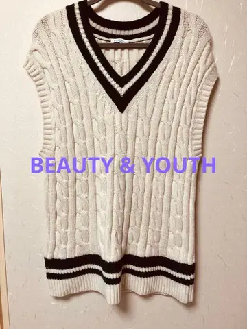 BEAUTY & YOUTH 칠드런 니트 베스트 오버 사이즈