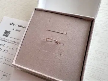 [ 거의 새상품 ] ete 에테 k10 보석 반지 PG 핑크 골드 3호