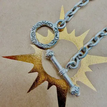 애리조나 프리덤 T바 O금장 장식 가는 체인 약 50cm