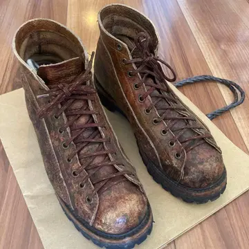 가죽 하이컷 부츠 카모 패턴