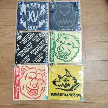 MAN WITH A MISSION 1번 복권 타월 6장 세트