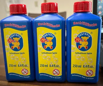 샤봉, 독일제 Pustefix, 깨지지 않는 비눗방울 리필액 250ml