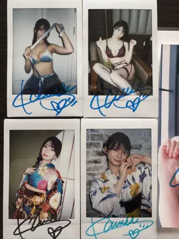 세토 카나 친필 사인 폴라로이드 & 프로마이드