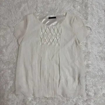 m.f.editorial 여성용 반팔 블라우스 M 화이트 비쥬