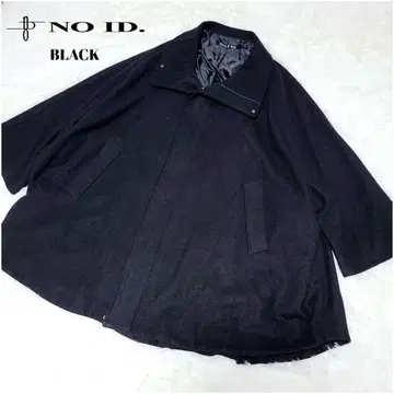 NO ID. 노아이디 블랙 판초 와이드 오버사이즈 코트