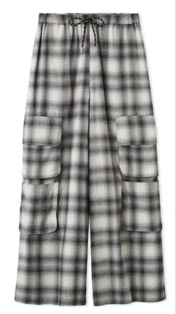 SNIDEL HOME 플란넬 체크 카고 팬츠 NVY