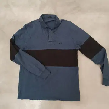 DENHAM 네이비 블랙 피케 셔츠