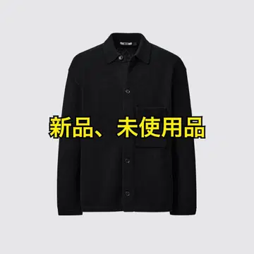 UNIQLO U 니트 오버 셔츠 자켓 블랙