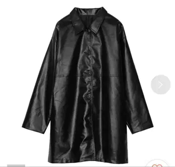 인조 가죽 미들 자켓 리디