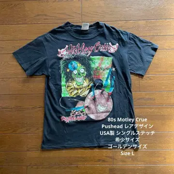80s Motley Crue Pushead 레어 USA제 골든 사이즈