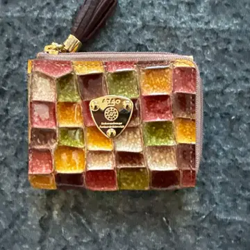 ATAG 타일 무늬 접이식 지갑 멀티 컬러