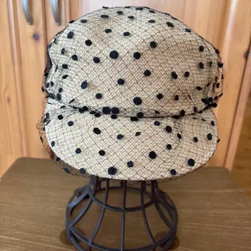 ca4la 도트 튤 모자