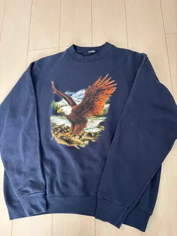 구제 의류 이글 프린트 네이비 트레이닝복 퍼플네이비