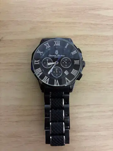 Christian bonheur 아날로그 손목시계 블랙