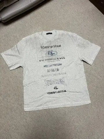 MASONPRINCE 그레이 프린트 T셔츠