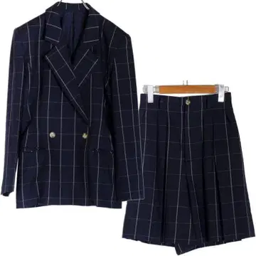 Lois CRAYON 수트 큐롯 M 사이즈 체크 네이비 봄/가을