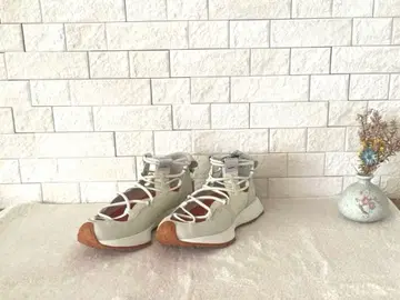 [ 미사용 새상품 ] VEGE 하이컷 스니커즈 아이보리