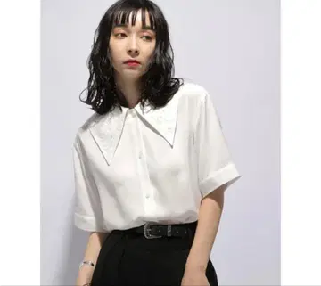 BIG 칼라 자수 셔츠 HARE