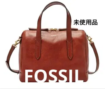 미사용품 FOSSIL 사첼백 여성용 가죽 브라운