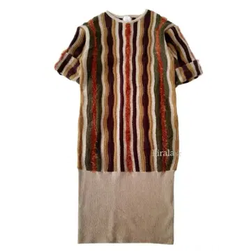 아메리 스트라이프 니트 드레스 멀티 컬러 원피스