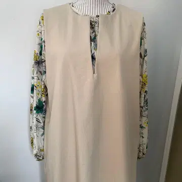 핸드메이드 아이보리 베이지의 점프 스커트 원피스