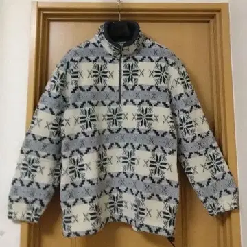 USA제 엘엘빈 빈티지 90s 하프 지퍼 플리스 상의