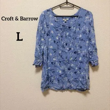 Croft & Barrow [ L ] 꽃무늬 반팔 블라우스