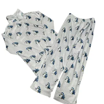 [ L ] 모프 샌드 mofusand 상어냥 파자마 그레이 셋업