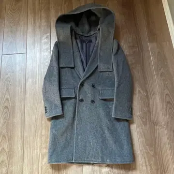 TODAYFUL 스톨 울 코트 후드 부착 그레이 후드 탈부착 가능 36