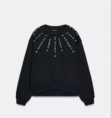 미사용 새상품 ZARA(자라) 비쥬 블랙 맨투맨 트레이닝복