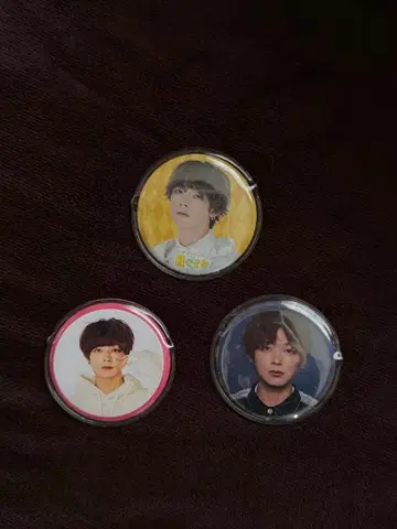 후타바 코타로 캔뱃지 3종과 브로마이드