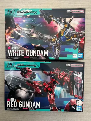 HG 1/144 화이트 건담 & HG 1/144 레드 건담