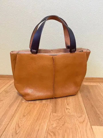 브라운 가죽 핸드백 천연 가죽