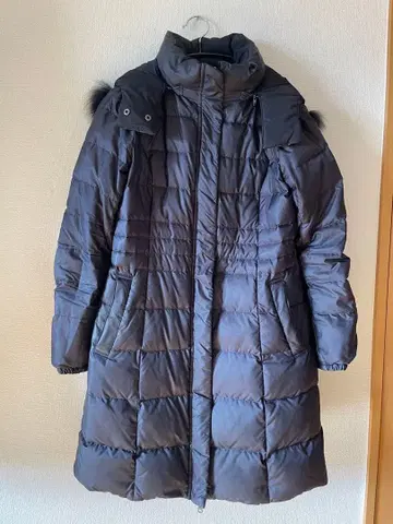 UNTITLED 후드 부착 롱 다운 자켓