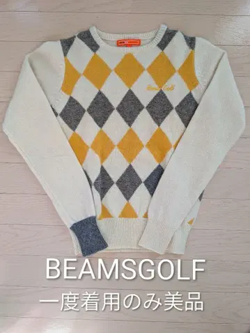 빔즈 골프 아가일 M 사이즈 한 번 착용한 새상품급 울 100%