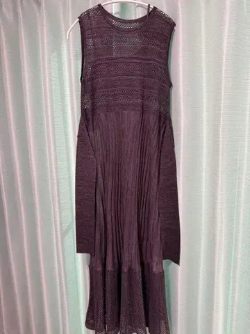 라그나문 슬리브리스 퍼플 원피스 M