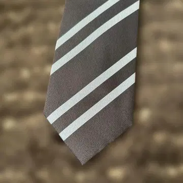 메이커스 셔츠 가마쿠라 스트라이프 넥타이 브라운 새상품