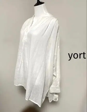 새상품 YORT 돌먼 셔츠 오버 셔츠 화이트 변형 셔츠 lasud