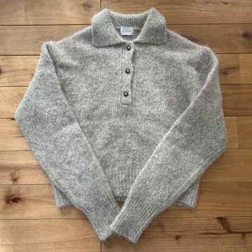 green label relaxing 버튼 부착 스웨터 그레이