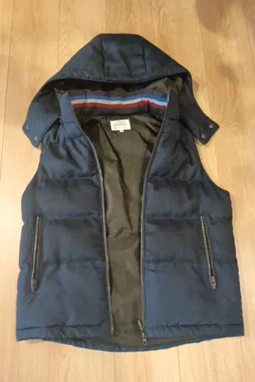 THE SHOP TK 후드 부착 다운 베스트 M 네이비