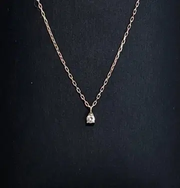 K10 다이아몬드 목걸이 0.03ct 싱글 볼 갸샤 심플 40cm