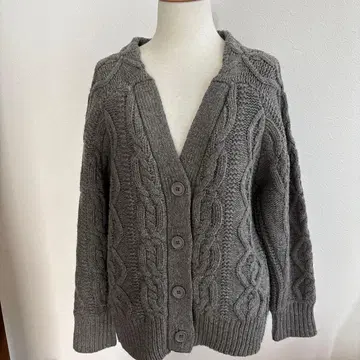 슬로브 이에나 니트 가디건 그레이 프리 사이즈